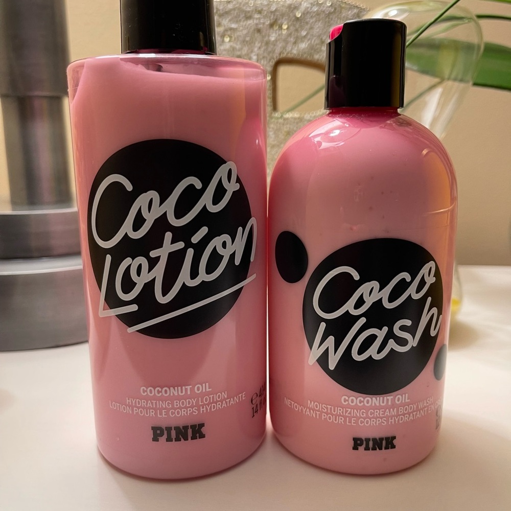 Victorias Secret PINK Coco Wash and Coco Lotion Bundle